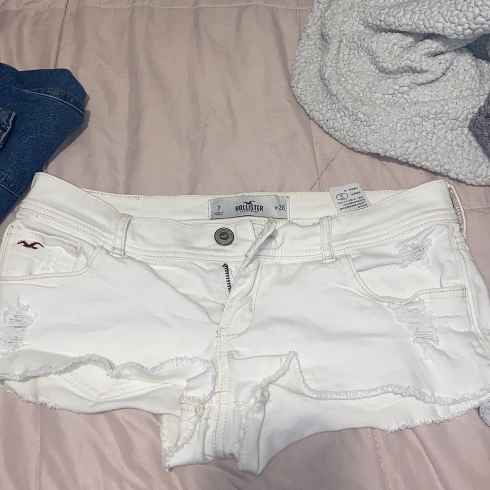 White Hollister Jean shorts